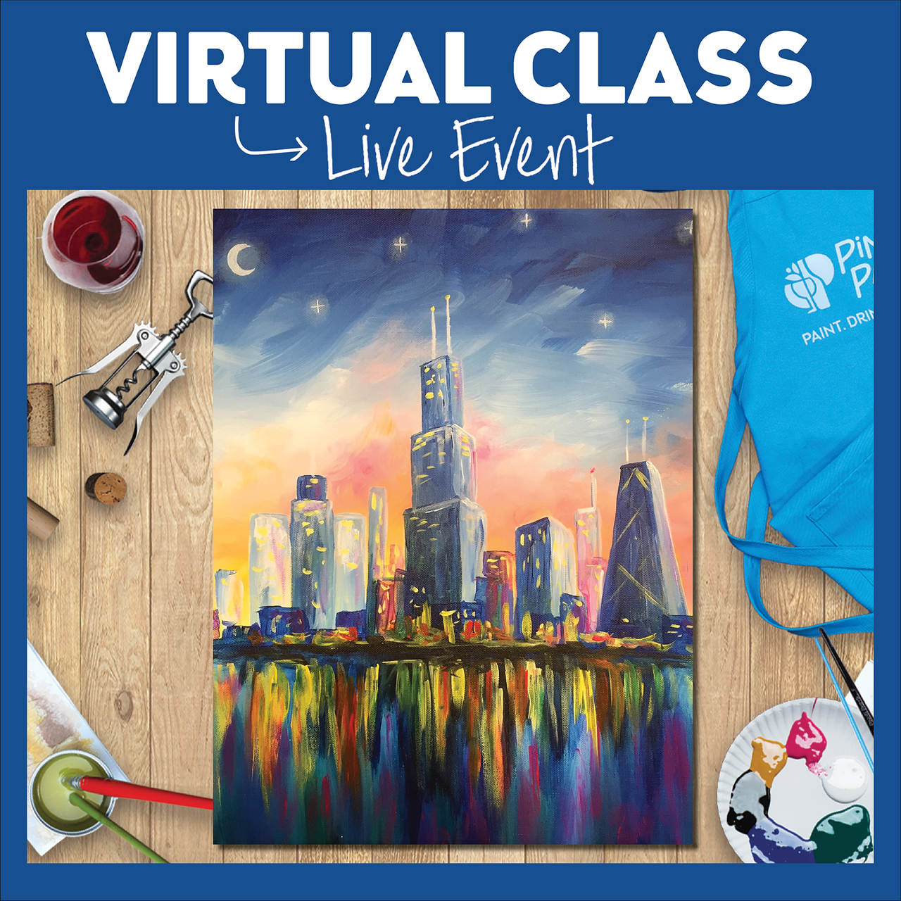 LIVE INTERACTIVE VIRTUAL CLASS - ART KIT INCLUDED (HAVE SUPPLIES? THEN IT'S ONLY $15!)